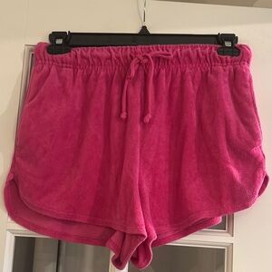 Wild Fable Pink Terry Shorts Elastic Waistband Dolphin Hem